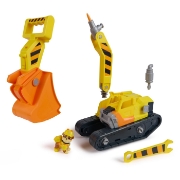 Imagine PATRULA CATELUSILOR RUBBLE SI ECHIPA VEHICUL BULDOZER MULTIFUNCTIONAL 2 IN 1