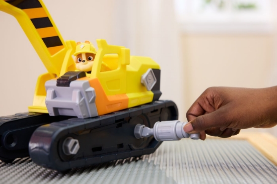 Imagine PATRULA CATELUSILOR RUBBLE SI ECHIPA VEHICUL BULDOZER MULTIFUNCTIONAL 2 IN 1