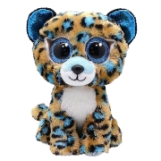 Imagine PLUS TY 15CM BOOS COBALT LEOPARDUL CU PETE ALBASTRE