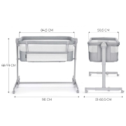 Imagine PATUT CO-SLEEPER KINDERKRAFT NESTE UP, FULL LIGHT GREY