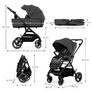Imagine Carucior Kinderkraft YOXI 2in1, Moonlight Grey