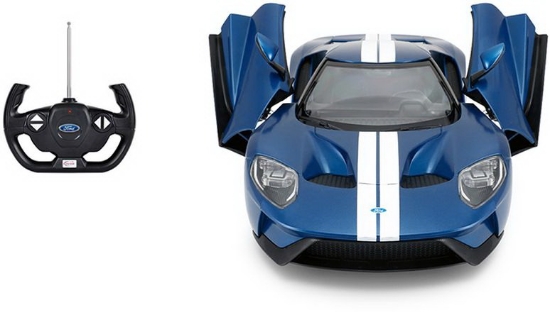 Imagine MASINA CU TELECOMANDA FORD GT ALBASTRU CU SCARA 1 LA 14