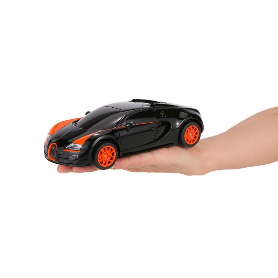 Imagine MASINA CU TELECOMANDA BUGATTI GRAND SPORT VITESSE NEGRU CU SCARA 1 LA 24