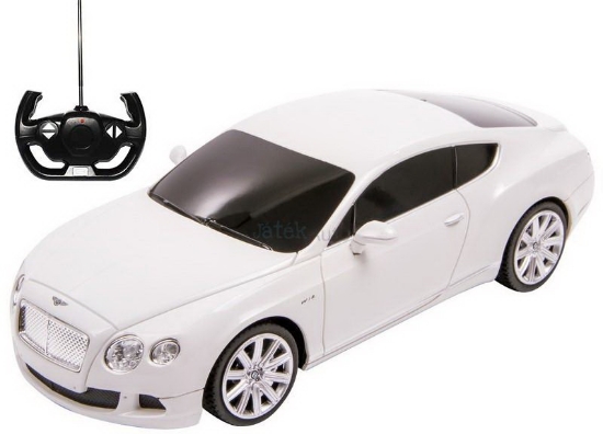 Imagine MASINA CU TELECOMANDA BENTLEY CONTINENTAL GT ALB CU SCARA 1 LA 24