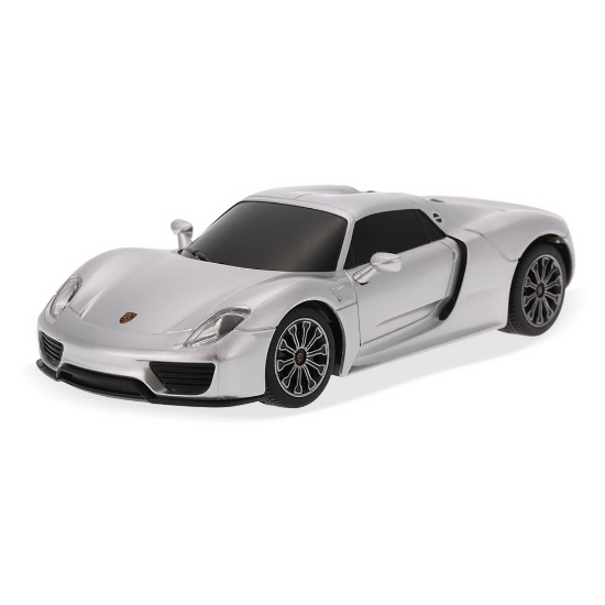 Imagine MASINA CU TELECOMANDA PORSCHE 918 SPYDER ARGINTIU CU SCARA 1 LA 24