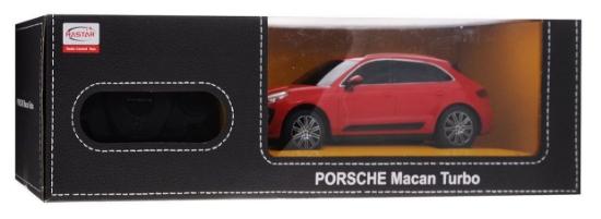 Imagine MASINA CU TELECOMANDA PORSCHE MACAN TURBO ROSU CU SCARA 1 LA 24