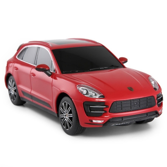 Imagine MASINA CU TELECOMANDA PORSCHE MACAN TURBO ROSU CU SCARA 1 LA 24