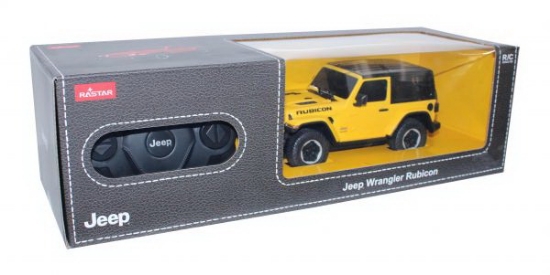 Imagine MASINA CU TELECOMANDA JEEP WRANGLER RUBICON GALBEN CU SCARA 1 LA 24