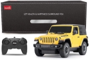 Imagine MASINA CU TELECOMANDA JEEP WRANGLER RUBICON GALBEN CU SCARA 1 LA 24