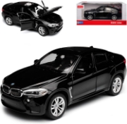 Imagine Mașinuță metalică BMW X6M negru scara 1 la 24