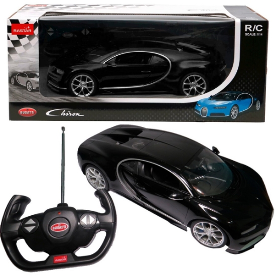 Imagine MASINA CU TELECOMANDA BUGATTI CHIRON NEGRU SCARA 1 LA 14