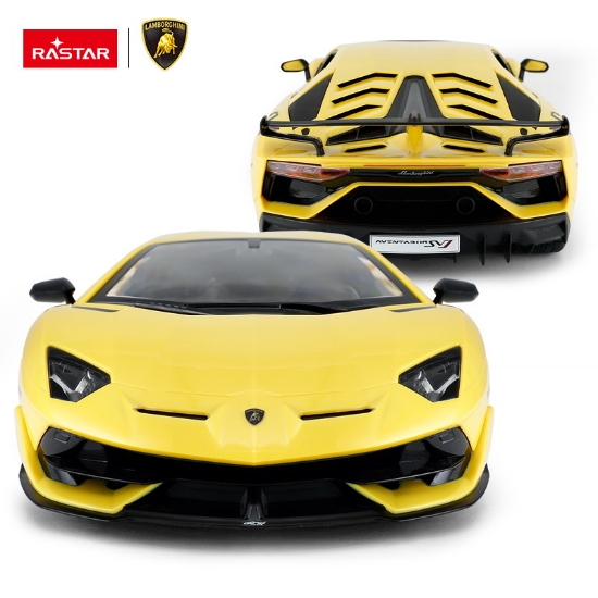 Imagine MASINA CU TELECOMANDA LAMORGHINI AVENTADOR SVJ GALBEN SCARA 1 LA 14