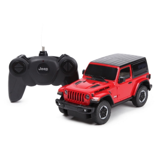 Imagine MASINA CU TELECOMANDA JEEP WRANGLER JL ROSU SCARA 1 LA 24