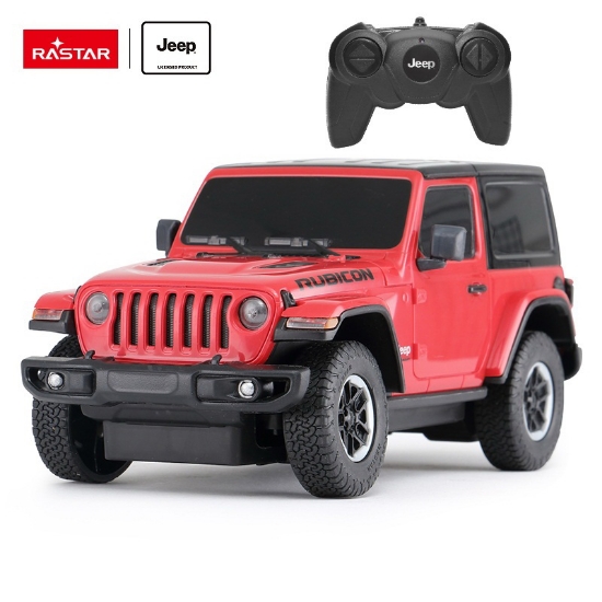 Imagine MASINA CU TELECOMANDA JEEP WRANGLER JL ROSU SCARA 1 LA 24