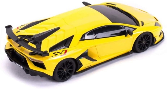 Imagine MASINA CU TELECOMANDA LAMBORGHINI AVENTADOR SVJ GALBEN CU SCARA 1 LA 24