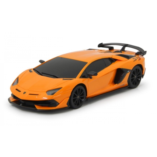 Imagine MASINA CU TELECOMANDA LAMBORGHINI AVENTADOR SVJ PORTOCALIU CU SCARA 1 LA 24