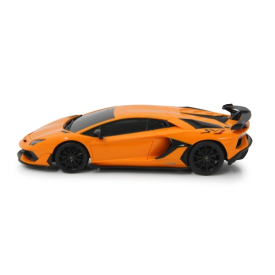 Imagine MASINA CU TELECOMANDA LAMBORGHINI AVENTADOR SVJ PORTOCALIU CU SCARA 1 LA 24