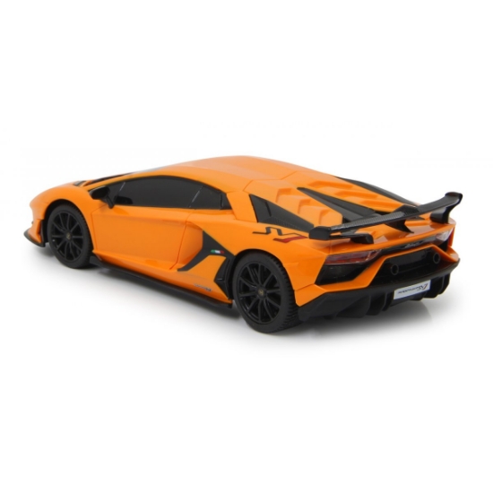 Imagine MASINA CU TELECOMANDA LAMBORGHINI AVENTADOR SVJ PORTOCALIU CU SCARA 1 LA 24