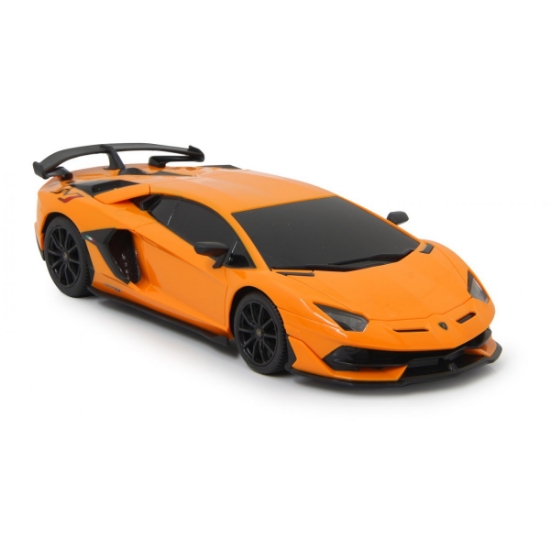 Imagine MASINA CU TELECOMANDA LAMBORGHINI AVENTADOR SVJ PORTOCALIU CU SCARA 1 LA 24
