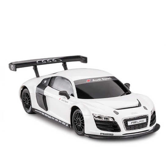 Imagine Mașină cu telecomandă Audi R8 alb, scară 1:24 (LMS)