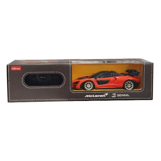 Imagine MASINA CU TELECOMANDA MCLAREN SENNA PORTOCALIU CU SCARA 1 LA 24