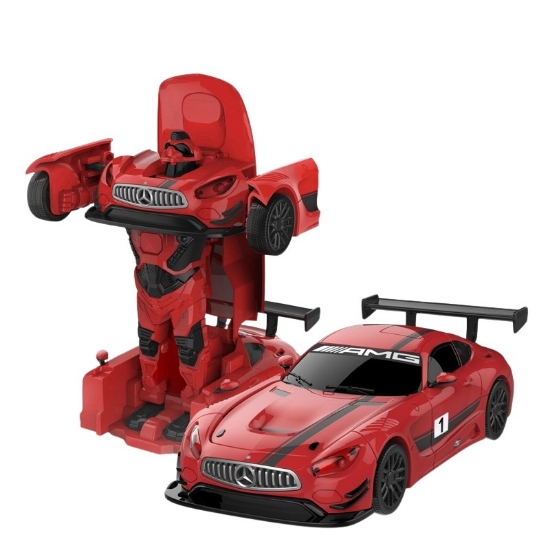 Imagine Mașinuță metalică convertibilă Mercedes Benz GT3 roșie cu scara 1 la 32