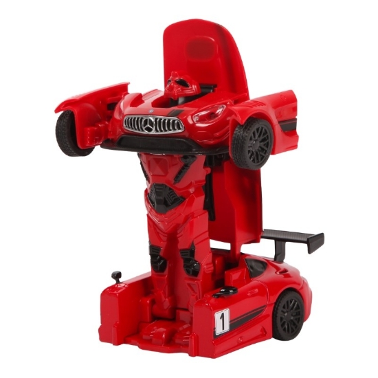 Imagine Mașinuță metalică convertibilă Mercedes Benz GT3 roșie cu scara 1 la 32