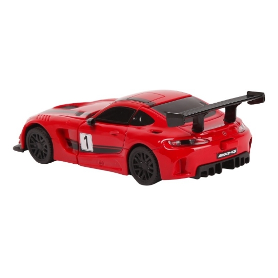 Imagine Mașinuță metalică convertibilă Mercedes Benz GT3 roșie cu scara 1 la 32