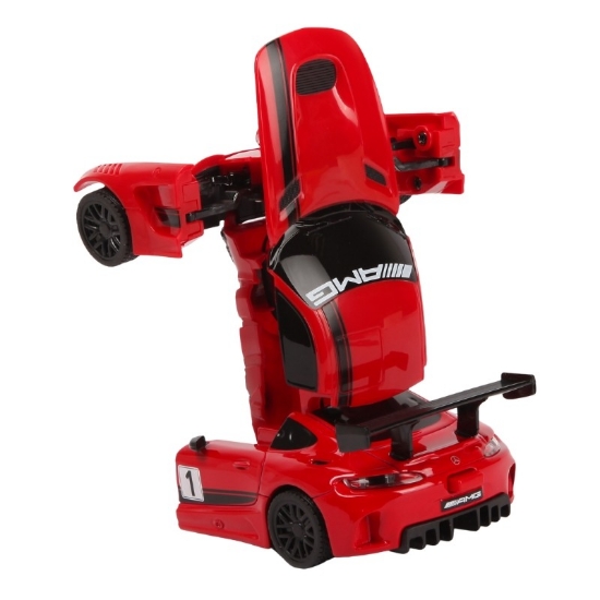 Imagine Mașinuță metalică convertibilă Mercedes Benz GT3 roșie cu scara 1 la 32