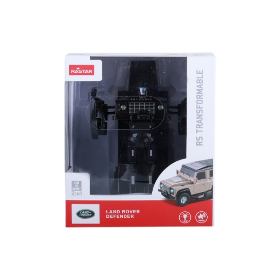 Imagine Mașinuță metalică convertibilă Land Rover Defender negru cu scara 1 la 32