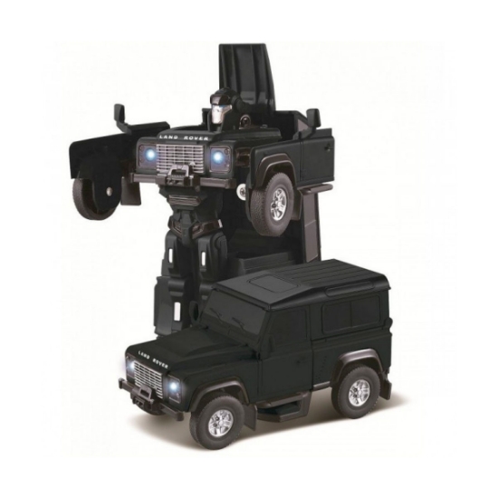 Imagine Mașinuță metalică convertibilă Land Rover Defender negru cu scara 1 la 32