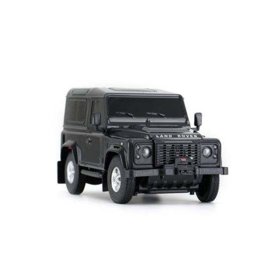 Imagine Mașinuță metalică convertibilă Land Rover Defender negru cu scara 1 la 32
