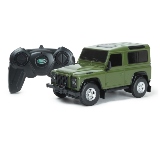 Imagine MASINA CU TELECOMANDA LAND ROVER DEFENDER VERDE CU SCARA 1 LA 24