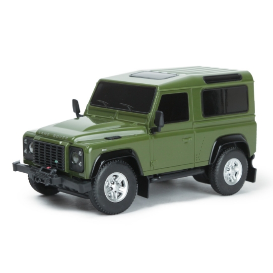 Imagine MASINA CU TELECOMANDA LAND ROVER DEFENDER VERDE CU SCARA 1 LA 24