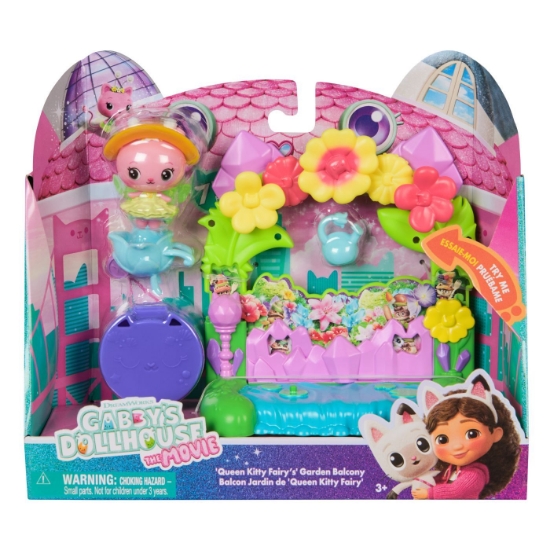 Imagine GABBYS DOLLHOUSE FILMUL SET BALCONUL GRADINA SI FIGURINA ZANA REGINA KITTY CU  ACCESORII