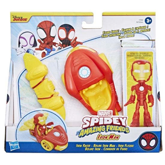 Imagine SPIDEY PRIETENII EXTRAORDINARI SET MASINUTA SI FIGURINA SI ACCESORIU IRON MAN