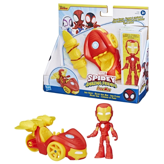 Imagine SPIDEY PRIETENII EXTRAORDINARI SET MASINUTA SI FIGURINA SI ACCESORIU IRON MAN