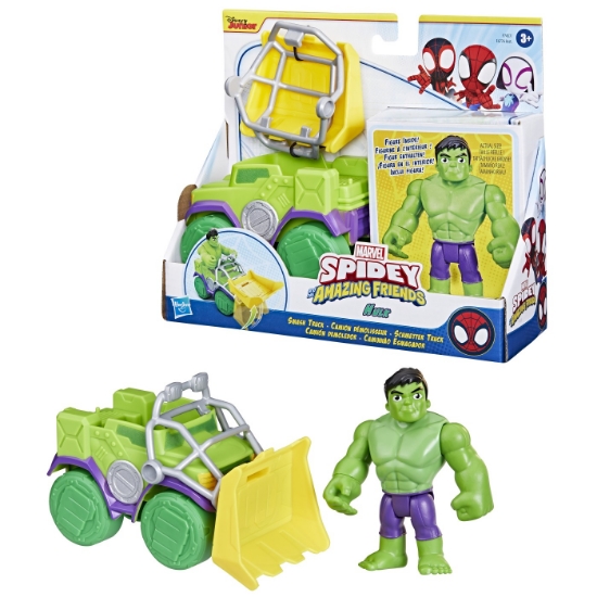 Imagine SPIDEY PRIETENII EXTRAORDINARI SET MASINUTA SI FIGURINA SI ACCESORIU HULK