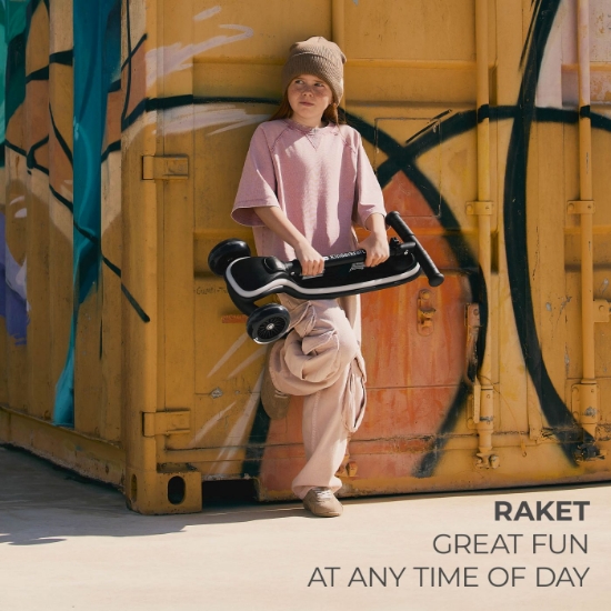 Imagine Trotineta cu lumini Kinderkraft Raket, Black