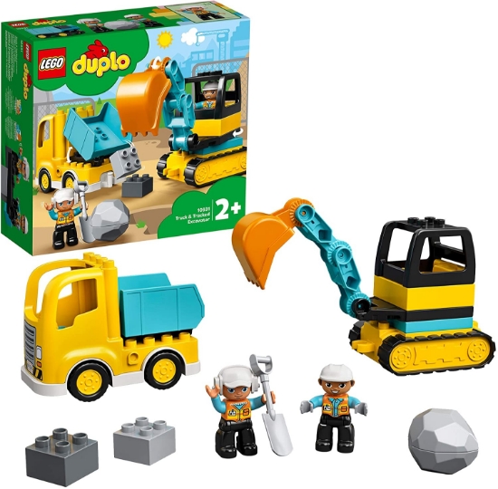 Imagine LEGO DUPLO  CAMION SI EXCAVATOR PE SENILE 10931