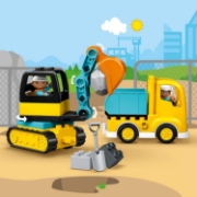 Imagine LEGO DUPLO  CAMION SI EXCAVATOR PE SENILE 10931