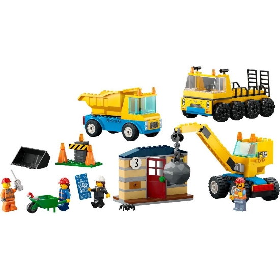 Imagine LEGO CITY CAMIOANE DE CONSTRUCTIE SI MACARA CU BILA PENTRU DEMOLARI 60391