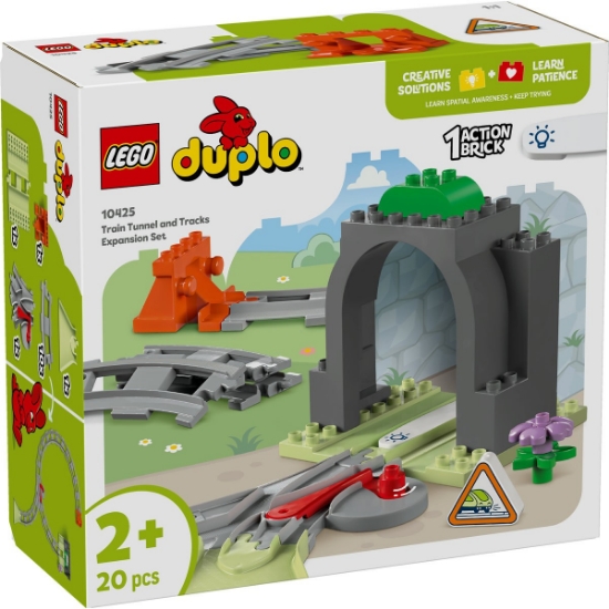 Imagine LEGO DUPLO Set de extindere tunel cu șine de cale ferată 10425