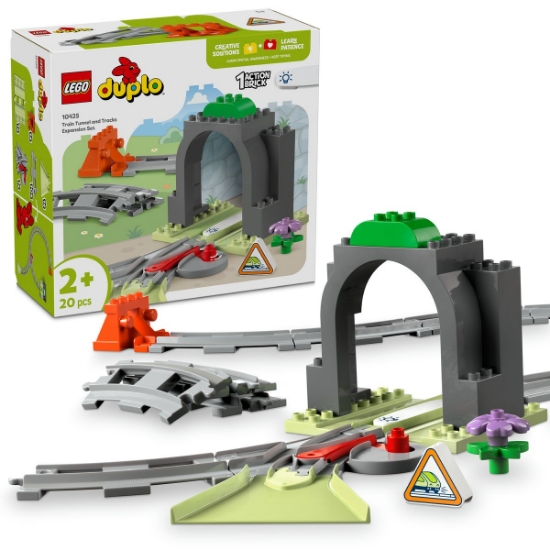 Imagine LEGO DUPLO Set de extindere tunel cu șine de cale ferată 10425