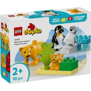 Imagine LEGO DUPLO FAMILII DE ANIMALE SALBATICE: PINGUINI SI LEI 10442