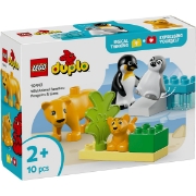 Imagine LEGO DUPLO FAMILII DE ANIMALE SALBATICE: PINGUINI SI LEI 10442