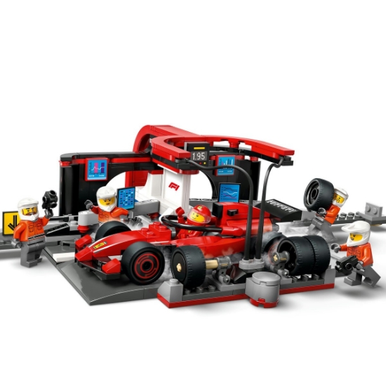 Imagine LEGO CITY BOXA SI MECANICI F1 CU MASINA FERRARI 60443