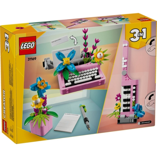Imagine LEGO CREATOR MASINA DE SCRIS CU FLORI 31169