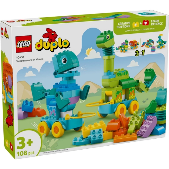 Imagine LEGO DUPLO DINOZAURI PE ROTI 3 IN 1 10451