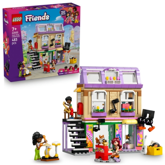 Imagine LEGO FRIENDS MAGAZIN DE MUZICA SI APARTAMENT 42653